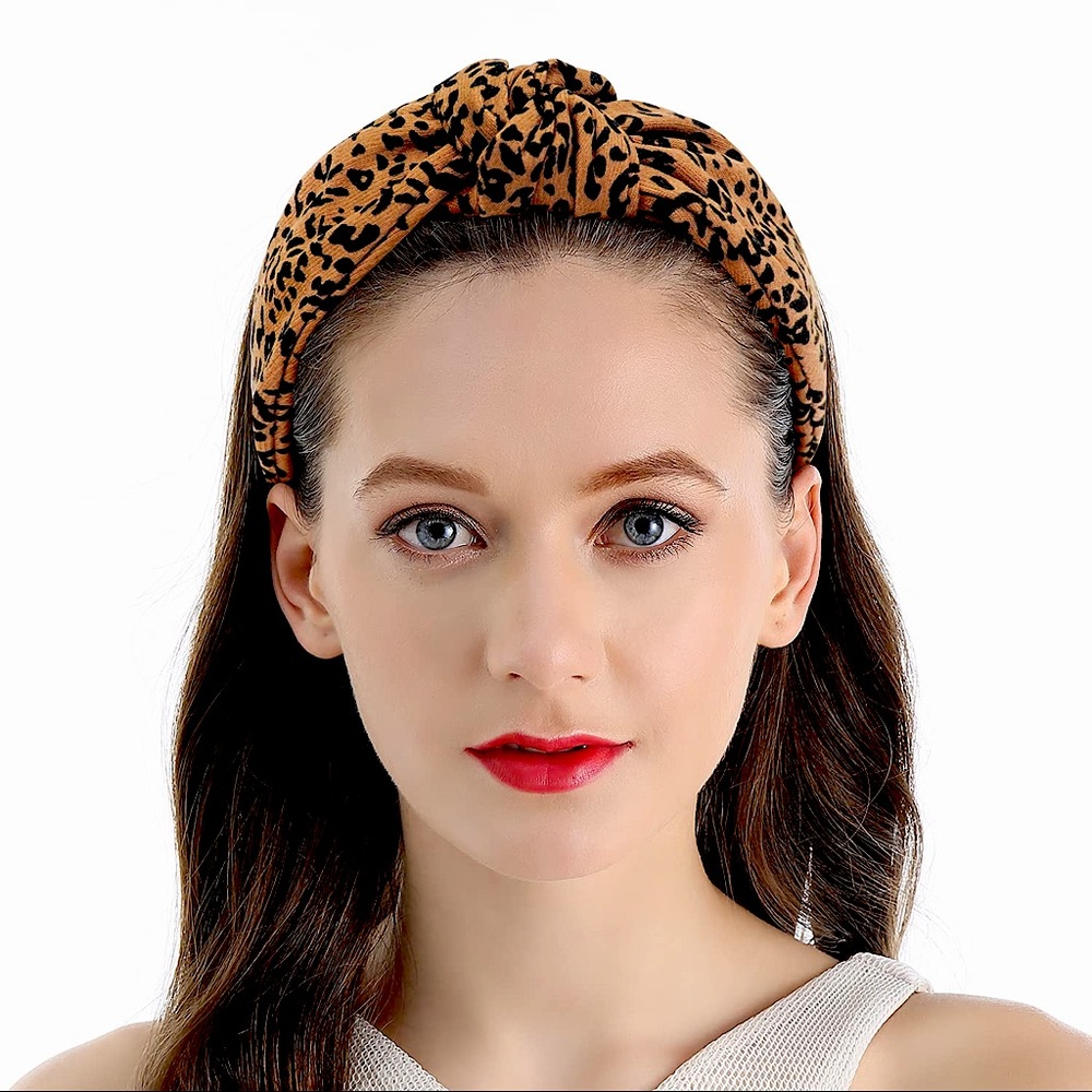 Leopard Top Knot Headband